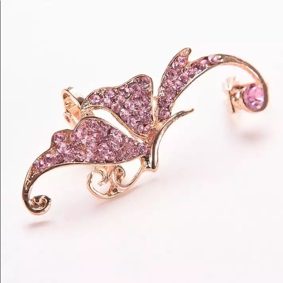 Jewelry Rhinestone Elves Butterfly Ear Clip - Picture 2 of 4